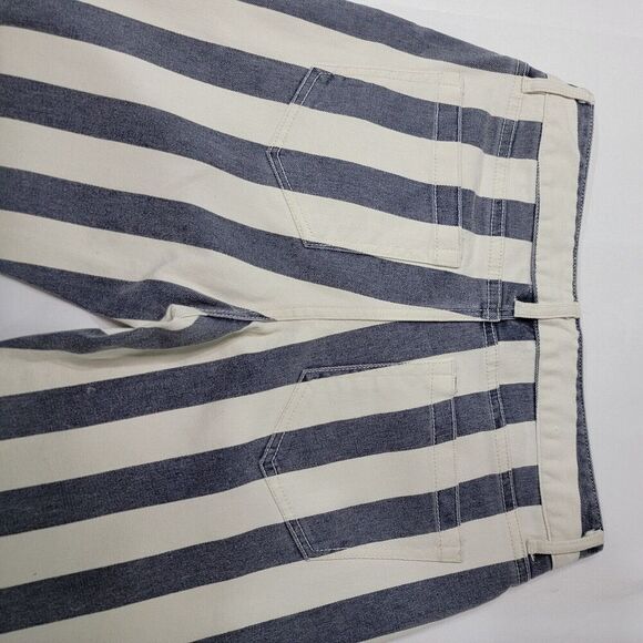Vince Camuto Jeans Womens 2 Striped Navy White Five Pocket Skinny Retro Preppy - Picture 7 of 16